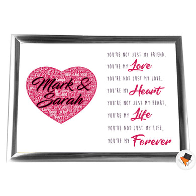 Gifts For Girlfriend Christmas Present Him Word Art Print Or Card Unique Birthday Anniversary Thank You Wedding Engagement Keepsake Her Husband Boyfriend Girlfriend Wife Engagement