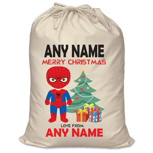 Spider Man themed Christmas Santa Sack! Customise with ANY NAME!