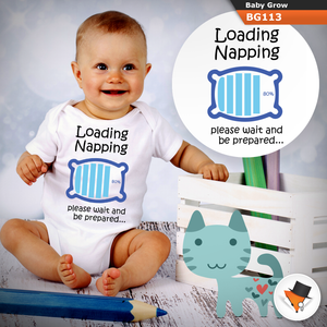 Baby Grows Loading Napping Funny Christmas Gifts Boys Girls Sizes
