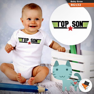 Baby Grows Top Gun Son Christmas Baby Shower Gifts Boys Girls Sizes