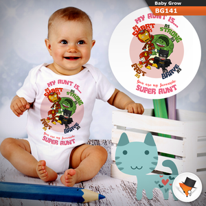 Baby Grows Super Aunt Aunty Christmas Baby Shower Gifts Boys Girls