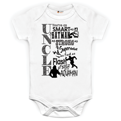 Baby Grows Uncle Batman Superman Christmas Gifts Boys Girls Sizes