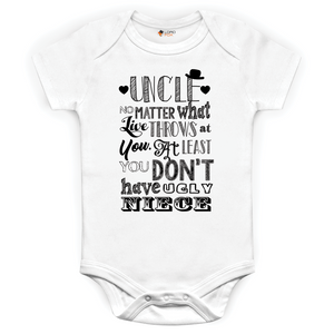 Baby Grows Uncle Funny Christmas Baby Shower Gifts Boys Girls Sizes