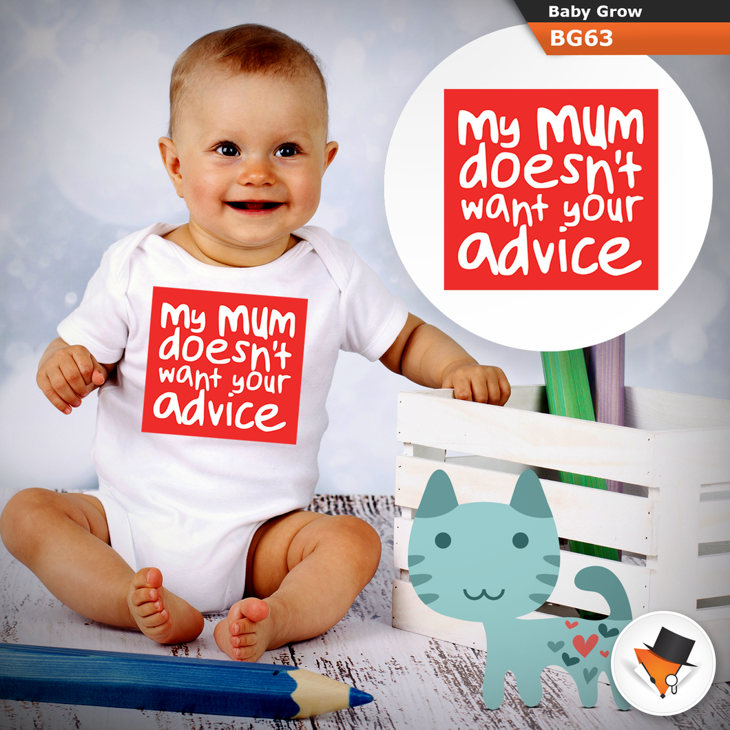 Baby Grows Advice Mum Funny Christmas Baby Shower Gifts Boys Girls