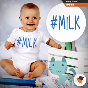 Baby Grows Milk Funny Christmas Baby Shower Gifts Boys Girls Sizes