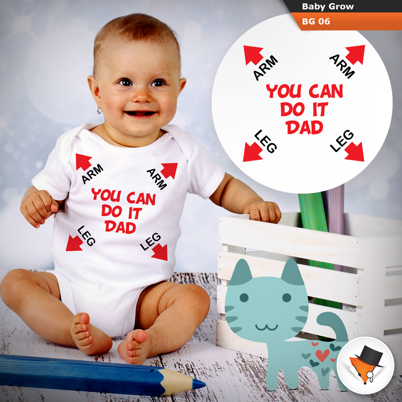 Baby Grows Funny Daddy