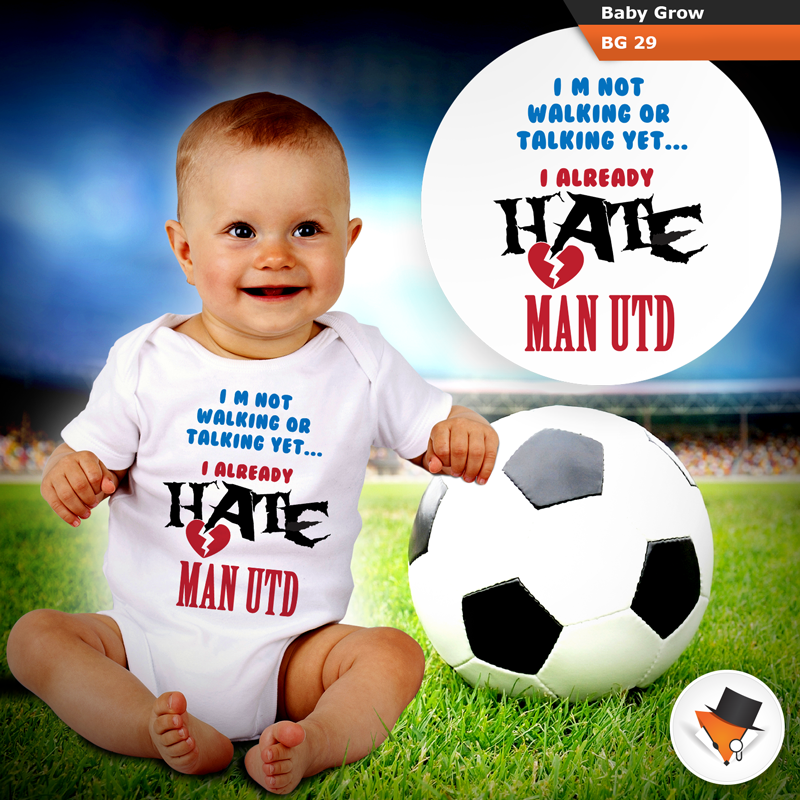 Baby Grows Hate Manchester United Football Gifts