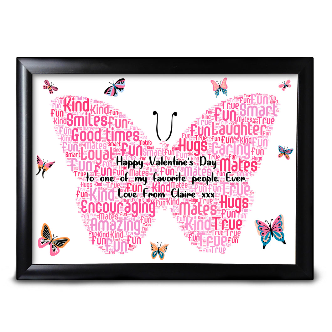 Valentines Day Word Art For Her Best Friend Friendship Gifts Print
