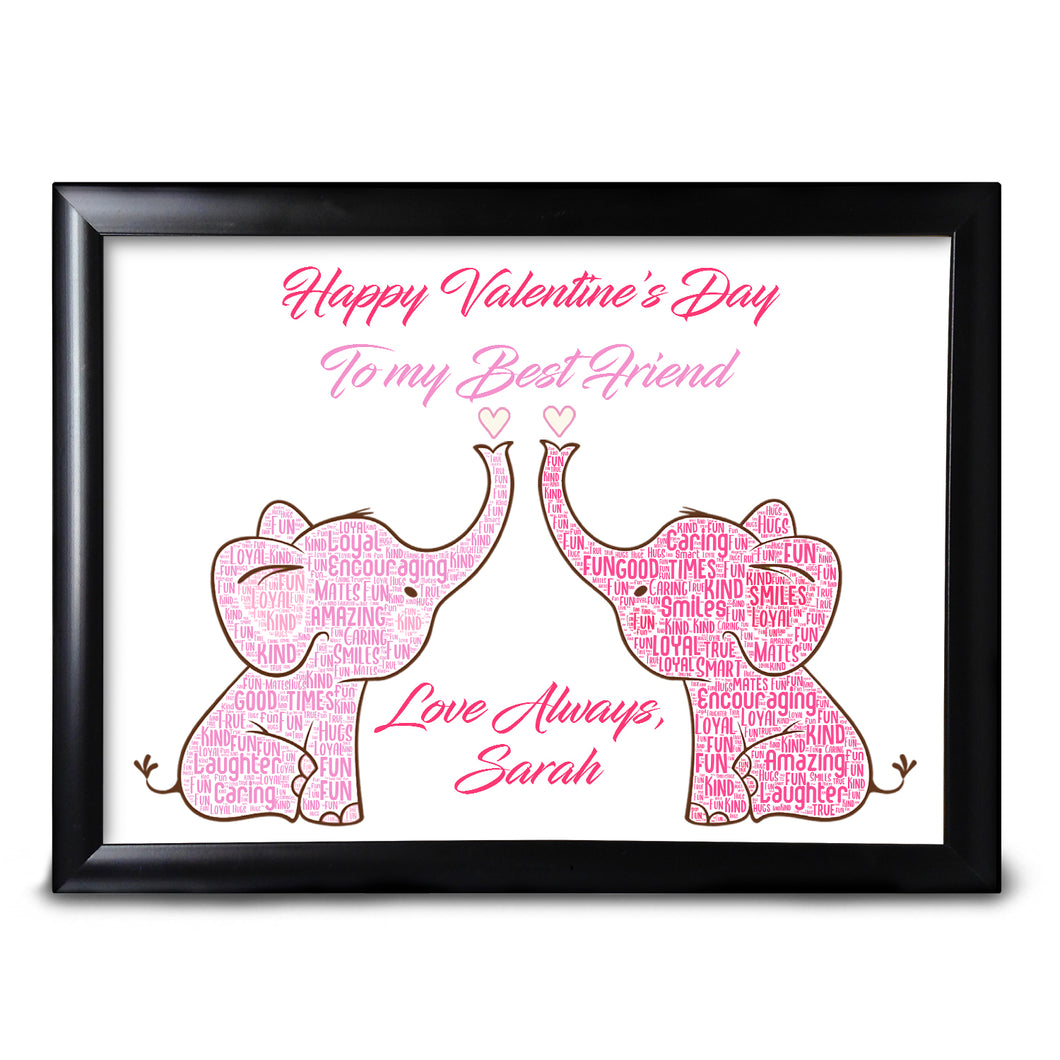 Gifts For Best Friend Word Art Keepsake Valentines Day Friendship