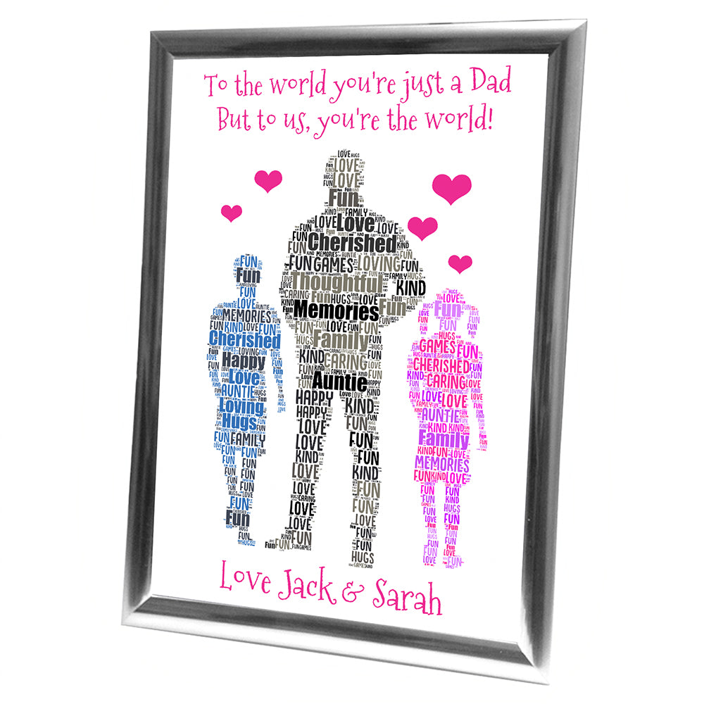 Gift For Dad Christmas Present Framed Word Art Print Or Card Unique Birthday Anniversary Thank You Baby Shower Keepsake Him Dad Daddy Father Uncle Grandad Daughter