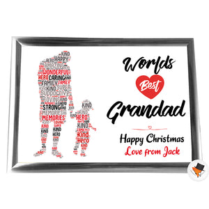 Gifts For Grandfather Christmas Present Best Word Art Print Or Card Unique Birthday Anniversary Thank You Baby Shower Keepsake Him Grandad Grandfather Dad Father Uncle Brother Grandad & Grandson