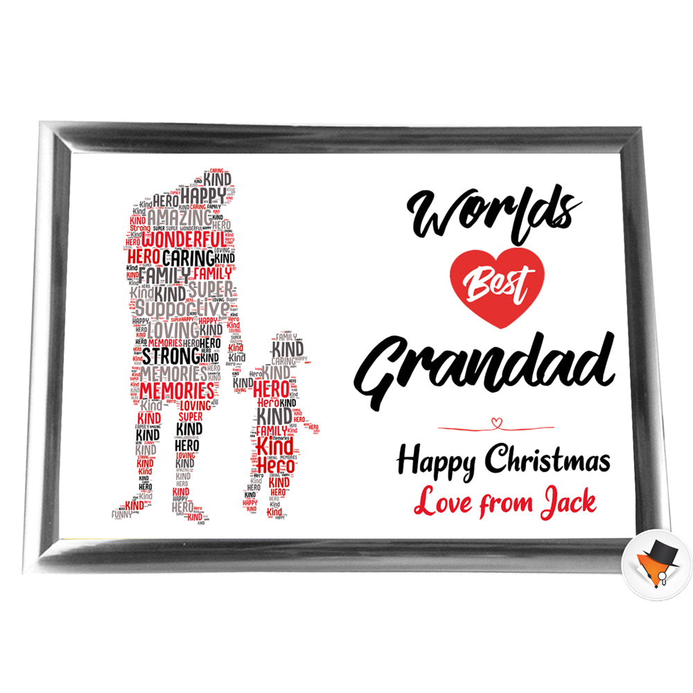 Gifts For Grandfather Christmas Present Best Word Art Print Or Card Unique Birthday Anniversary Thank You Baby Shower Keepsake Him Grandad Grandfather Dad Father Uncle Brother Grandad & Grandson