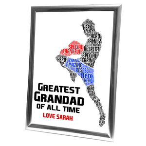 Gifts For Grandfather Christmas Present Card Word Art Print Or Card Unique Birthday Anniversary Thank You Baby Shower Keepsake Him Grandad Grandfather Dad Father Uncle Brother Kick Boxing