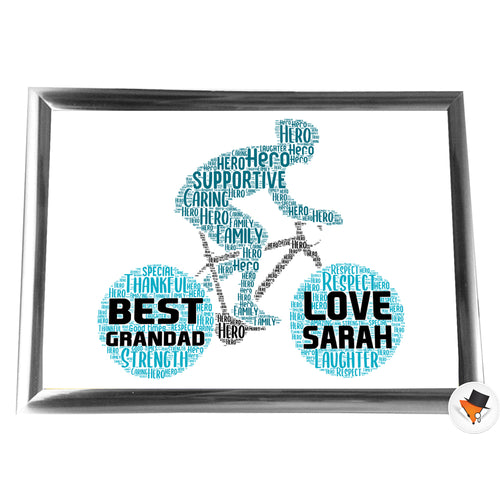 Gifts For Grandfather Christmas Present Best Word Art Print Or Card Unique Birthday Anniversary Thank You Baby Shower Keepsake Him Grandad Grandfather Dad Father Uncle Brother Bicycle