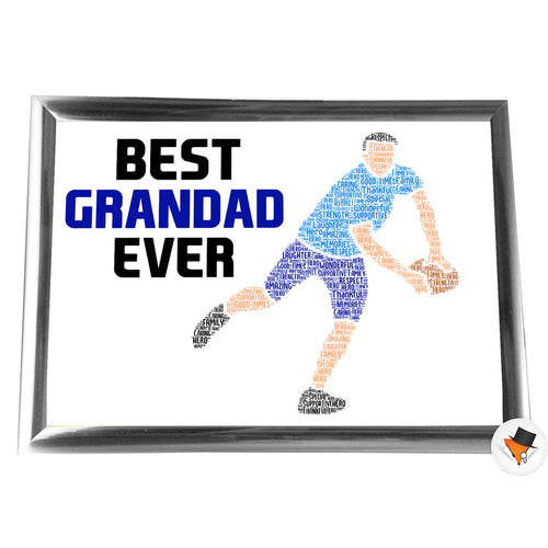 Gifts For Grandfather Christmas Present Best Word Art Print Or Card Unique Birthday Anniversary Thank You Baby Shower Keepsake Him Grandad Grandfather Dad Father Uncle Brother Rugby