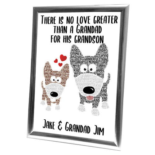 Gifts For Grandfather Christmas Present Best Word Art Print Or Card Unique Birthday Anniversary Thank You Baby Shower Keepsake Him Grandad Grandfather Dad Father Uncle Brother Dogs