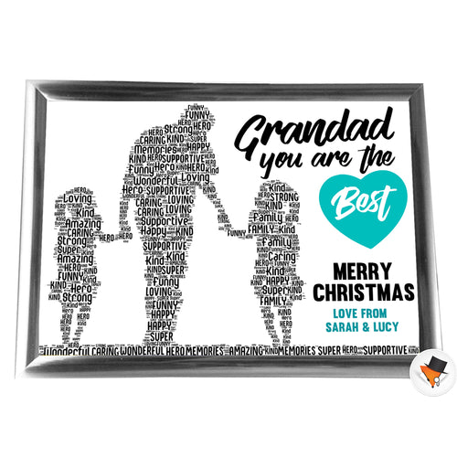 Gifts For Grandfather Christmas Present Card Word Art Print Or Card Unique Birthday Anniversary Thank You Baby Shower Keepsake Him Grandad Grandfather Dad Father Uncle Brother Grandaughters