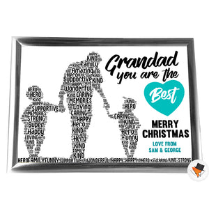 Gifts For Grandfather Christmas Present Best Word Art Print Or Card Unique Birthday Anniversary Thank You Baby Shower Keepsake Him Grandad Grandfather Dad Father Uncle Brother Grandsons