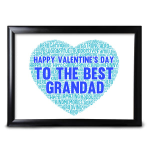 Word Art Print For Grandad Valentines Day Keepsake Gifts Grandpa