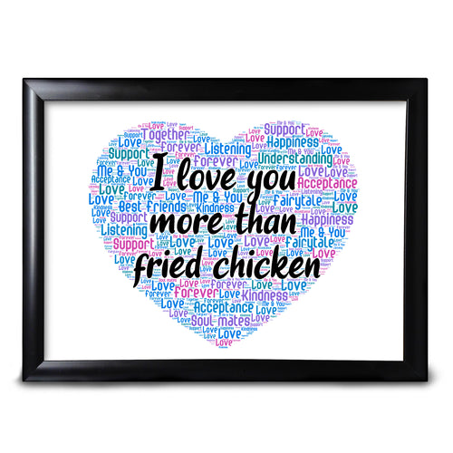 Funny Word Art Personalised For Him Her Cheeky Valentines Print Chicken Joke