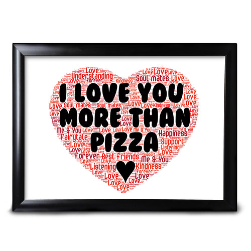 Pizza Word Art Cheeky Joke Funny Valentines Gifts For Him Her Card