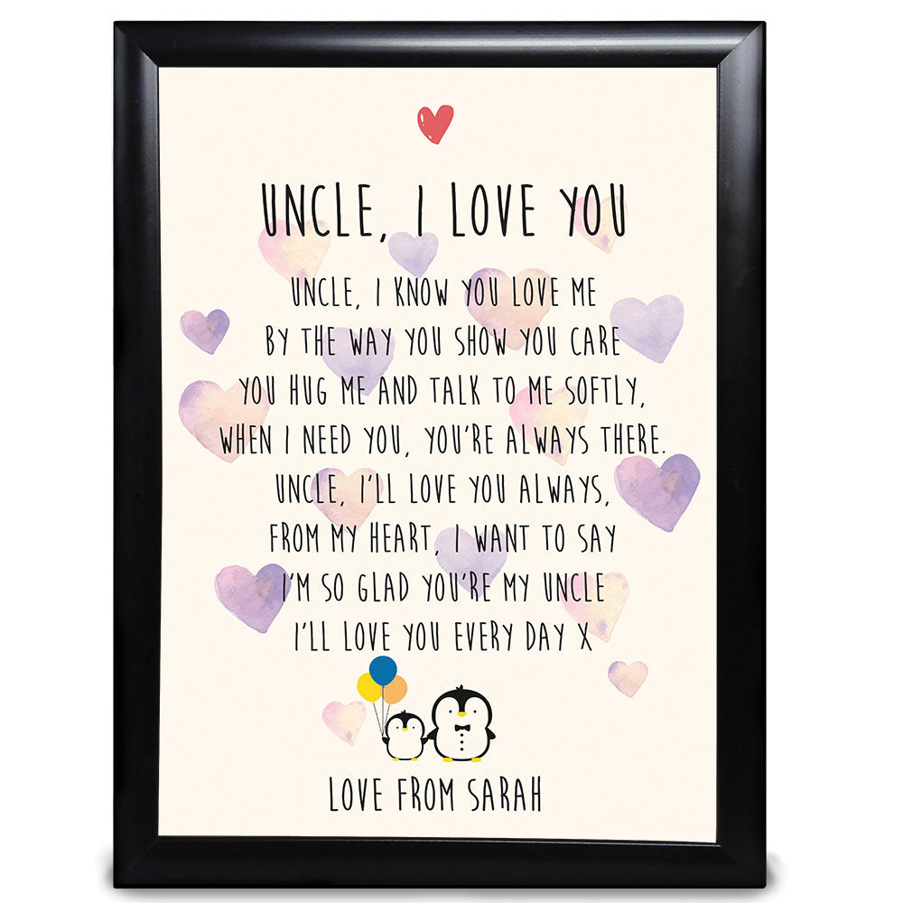 Uncle Gifts, I Know You Love Me Poem Verse Present - LordFox.com