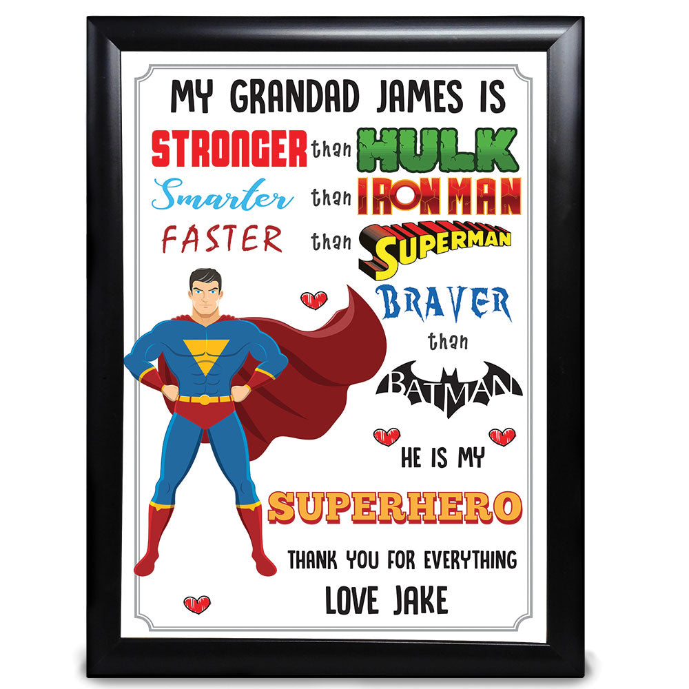 Grandfather Gifts, Thank You For Everything Superhero Present - LordFox.com