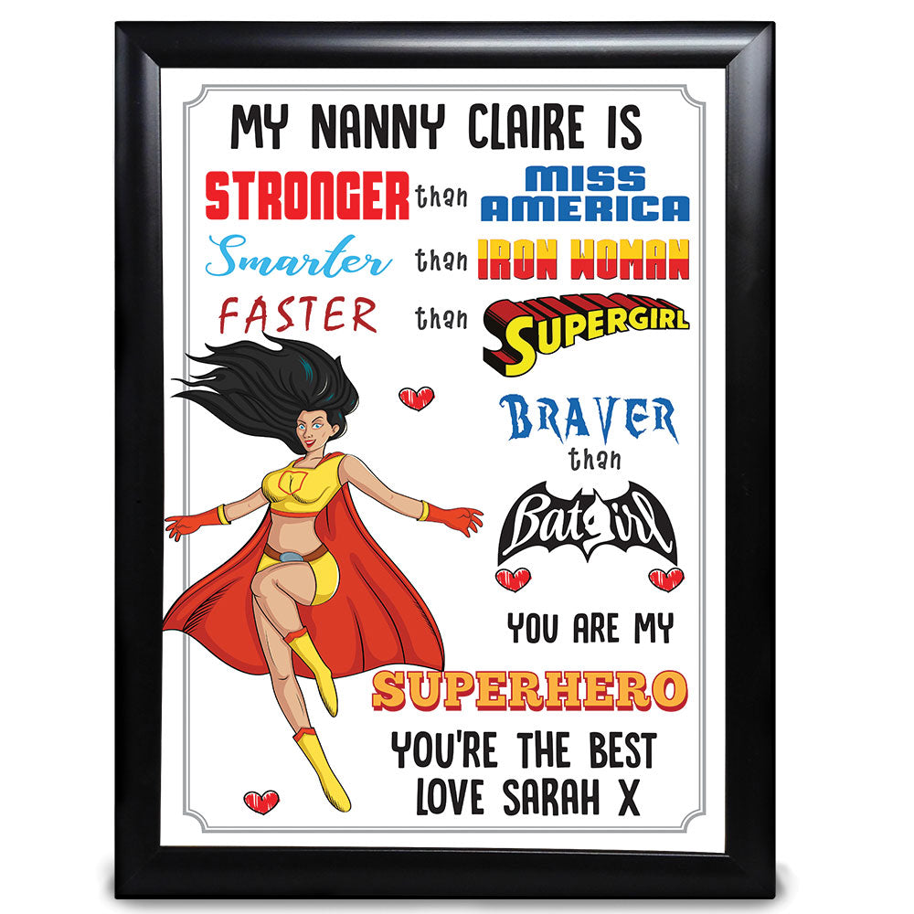 Nanny Gifts, You Are My Superhero With Miss America, Iron Woman For Mother’s Day, Christmas Or Birthday - LordFox.com