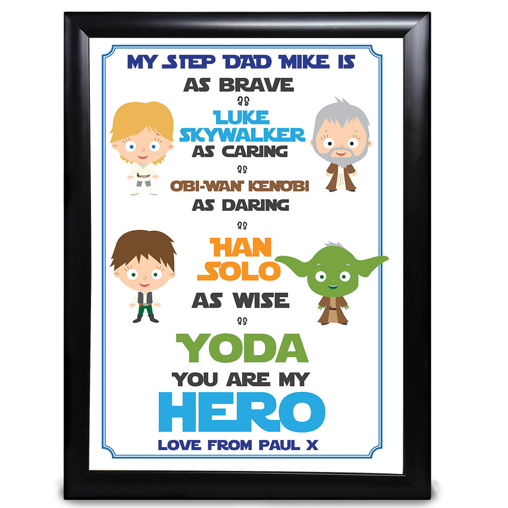 Stepfather Gifts, You Are My Hero, With Luke Skywalker, Han Solo From Star Wars - LordFox.com