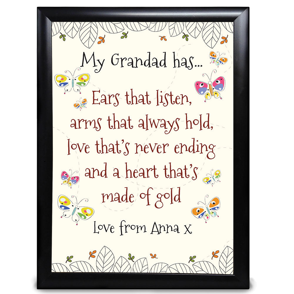 Grandfather Gifts, A Heart That’s Made Of Gold Present - LordFox.com