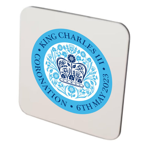 KING CHARLES CORONATION 2023 OFFICIAL BLUE COASTER