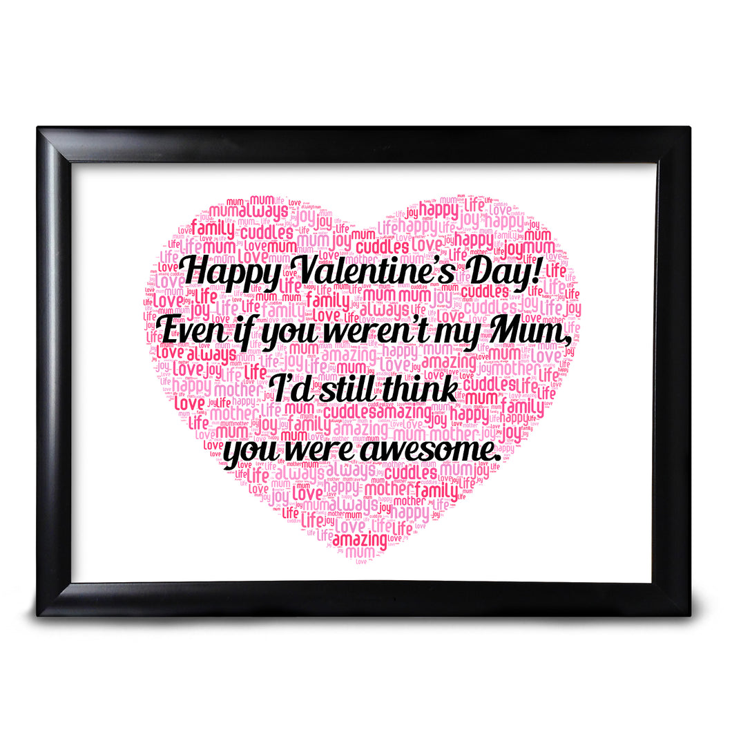 Mum Gifts Word Art For Mummy Valentines Day For Her Keepsake Print