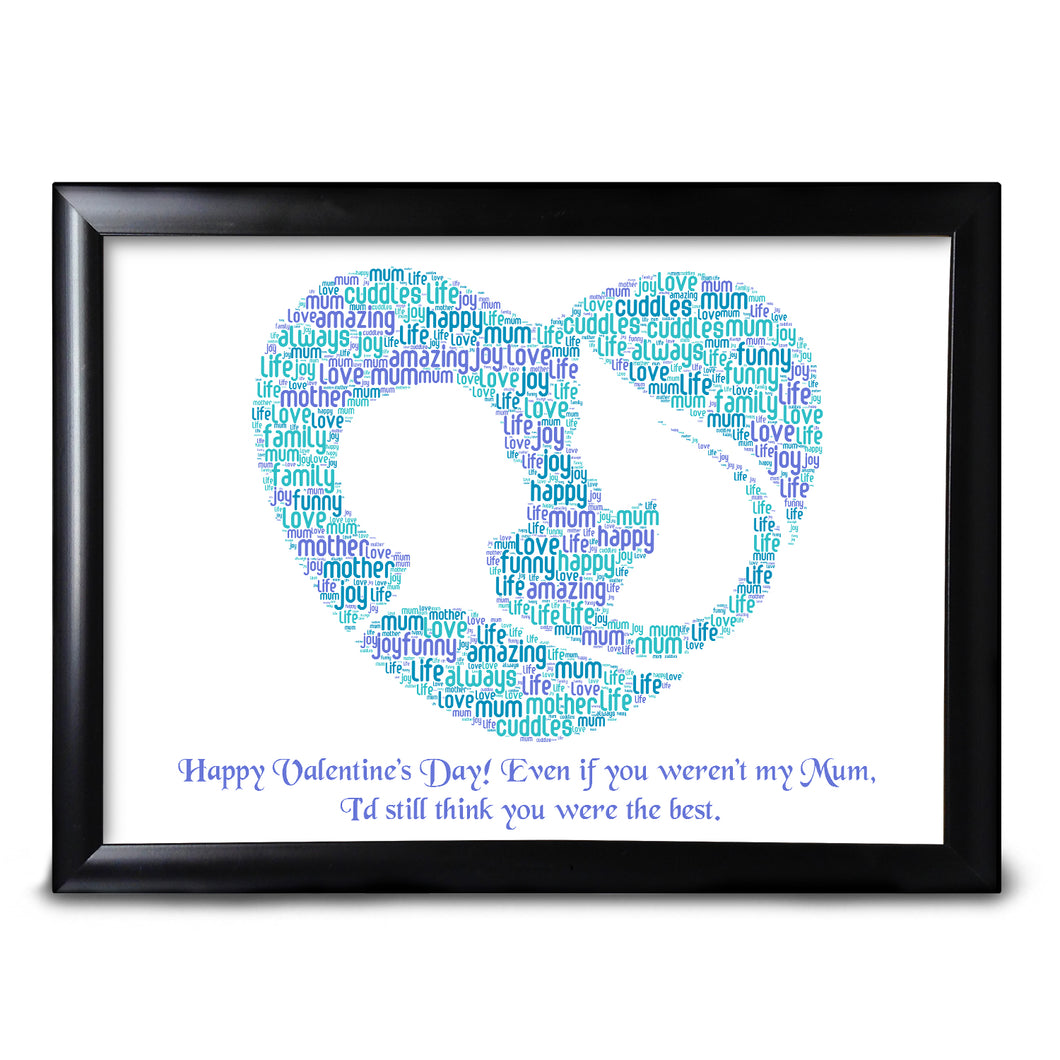 Gifts For Mummy Personalised Word Art Keepsake Valentines Day Mum Print CardAdd Any Words To Make The Picture & Change Colours To Create A Unique Keepsake Gift Great For A Birthday And Christmas