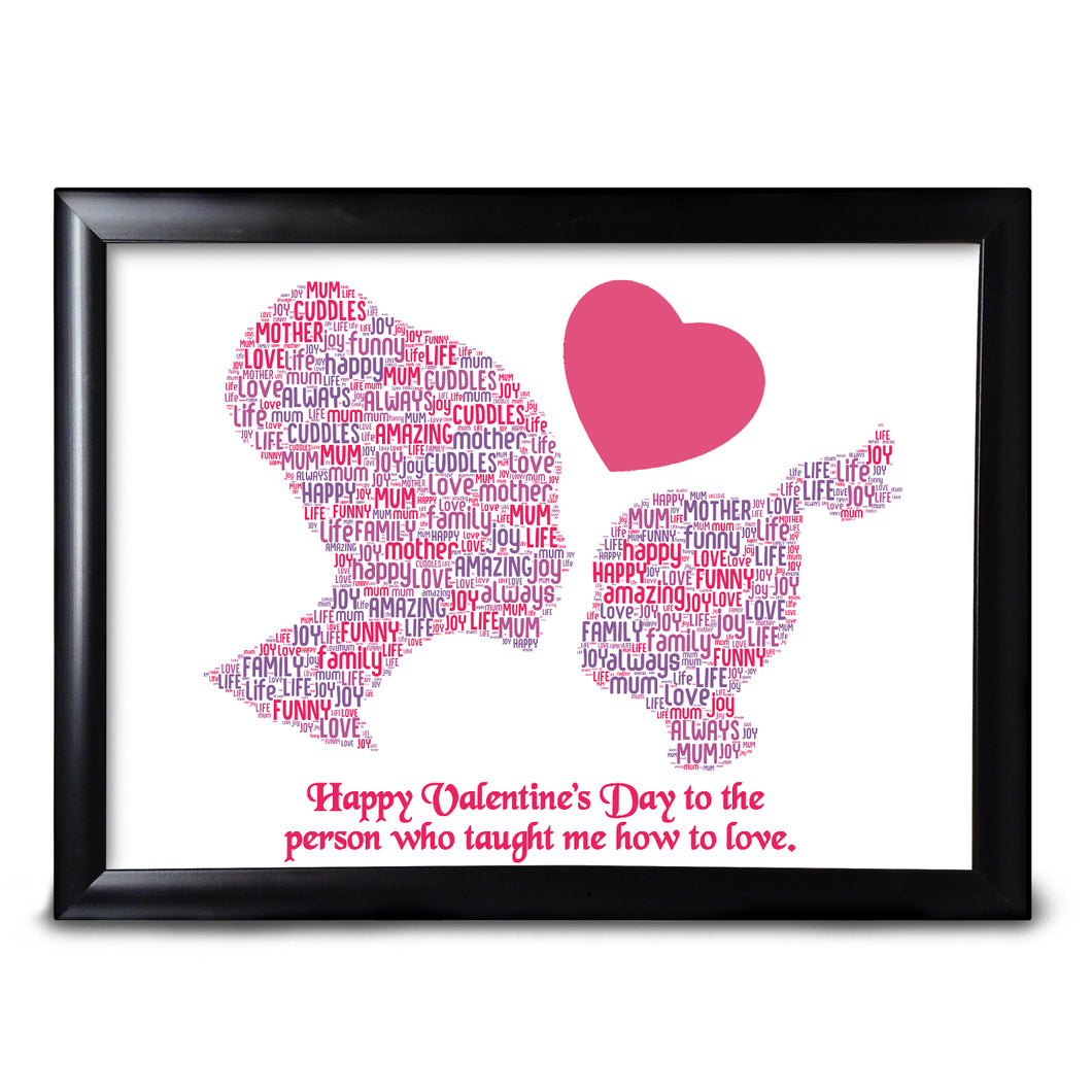 Word Art For Mummy Personalised Mum Keepsake Print CardAdd Any Words To Make The Picture & Change Colours To Create A Unique Keepsake Gift Great For A Birthday And Christmas