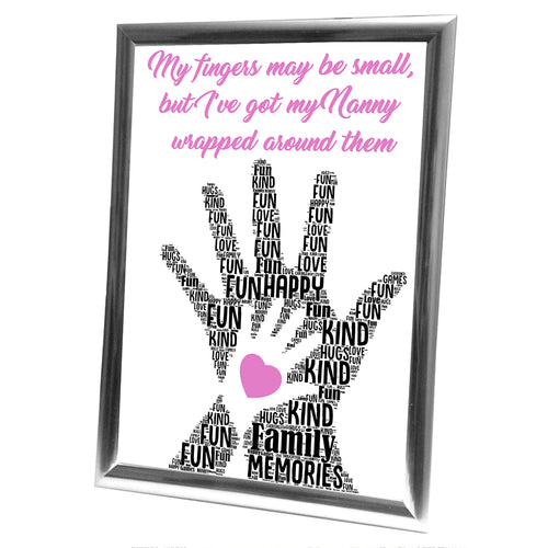 Gifts For Nanny Christmas Present Framed Word Art Print Or Card Unique Birthday Anniversary Thank You Baby Shower Keepsake Her Nan Nanny Nana Mother Mum Mummy Family