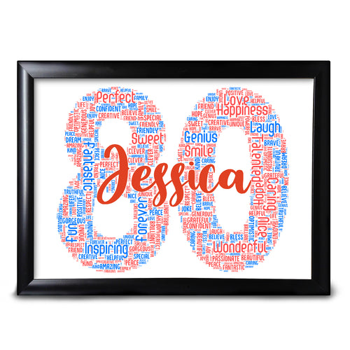 80th Birthday Print For Her Sister Friend Perfect Keepsake Mum Auntie Cousin Nan Nanny
