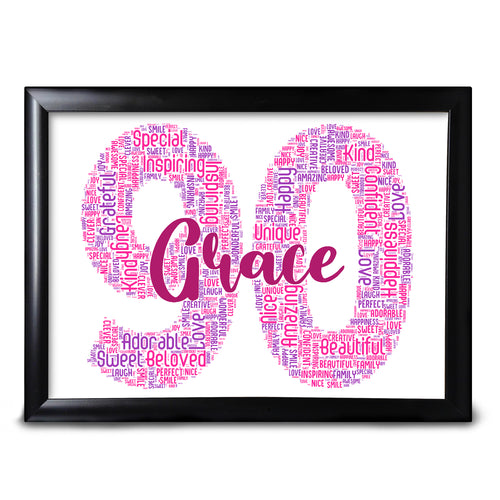 90th Birthday Print For Her Sister Friend Perfect Keepsake Mum Auntie Cousin Nan Nanny