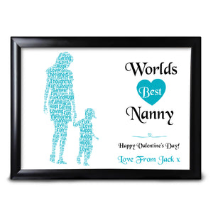 Grandma Gifts Word Art Keepsake For Nanny Valentines Day For Her