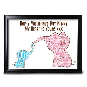 Valentines Gift For Her Word Art Print For Grandma Nanny Keepsake