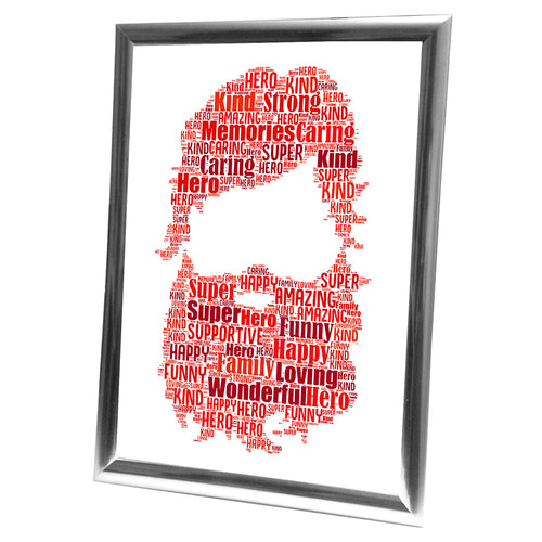 Gifts For Step-Dad Christmas Present Framed Word Art Print Or Card Unique Birthday Anniversary Thank You Keepsake Him Step-Dad Step-Father Step Dad Daddy Superhero