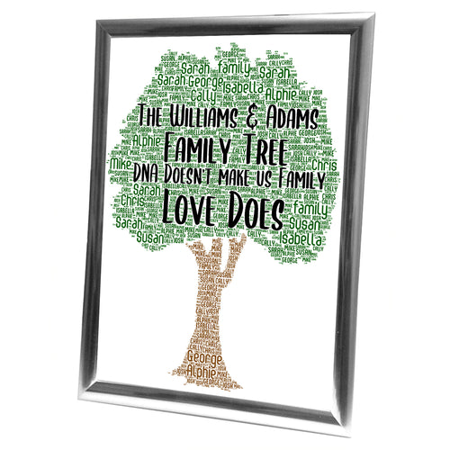 Gifts For Step Mum Christmas Present Keepsake Word Art Print Or Card Unique Birthday Anniversary Thank You Wedding Engagement Keepsake Her Step-Mum Step-Mother Step-Mummy Mother In Law Family Tree