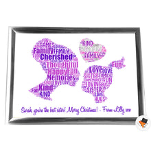 Load image into Gallery viewer, Gifts For Sister Christmas Present Framed Word Art Print Or Card Unique Birthday Anniversary Thank You Baby Shower Keepsake Her Sister Aunty Mum Family