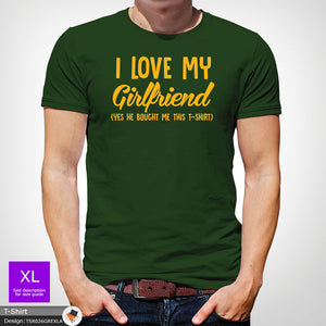 Love Girlfriend Mens Novelty Cotton T-shirt