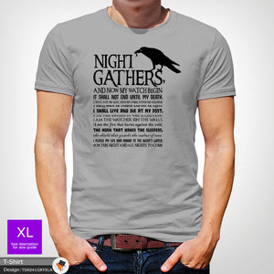 Night's Watch Mens Game Of Thrones Cotton T-shirt