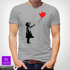 Banksy Balloon Mens Artist Cotton T-shirt