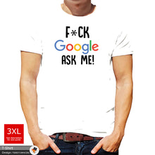 Load image into Gallery viewer, Google Novelty Mens Ask Me Cotton T-shirt