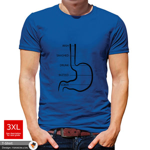 Irish Drinking Mens Blue St Patricks Cotton T-shirt