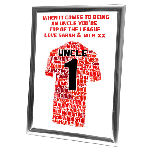 Gifts For Uncle Christmas Present Framed Word Art Print Or Card Unique Birthday Anniversary Thank You Baby Shower Keepsake Him Uncle Brother Dad Grandad Football