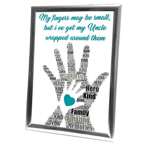 Gifts For Uncle Christmas Present Framed Word Art Print Or Card Unique Birthday Anniversary Thank You Baby Shower Keepsake Him Uncle Brother Dad Grandad Family