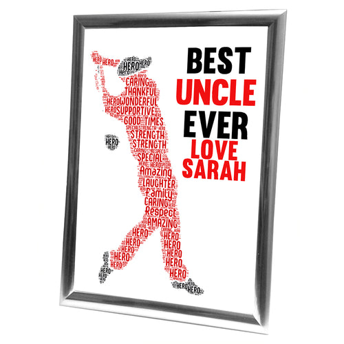 Gifts For Uncle Christmas Present Framed Word Art Print Or Card Unique Birthday Anniversary Thank You Baby Shower Keepsake Him Uncle Brother Dad Grandad Golf